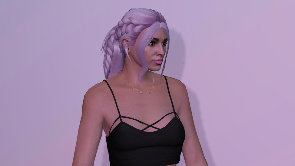 Ponytail With A Braid Hairstyle For Mp Female Gta Mods Com