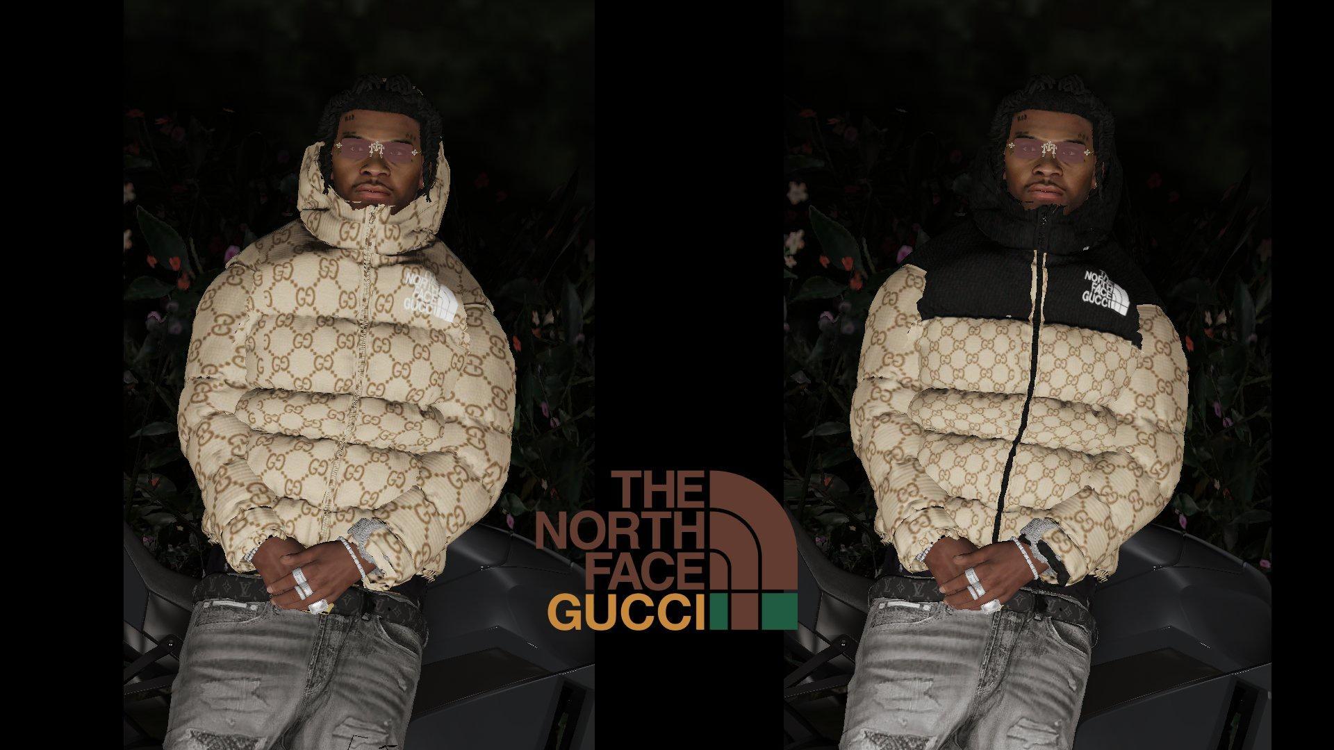 Puffer Jacket North Face Gucci For Franklin - GTA5-Mods.com