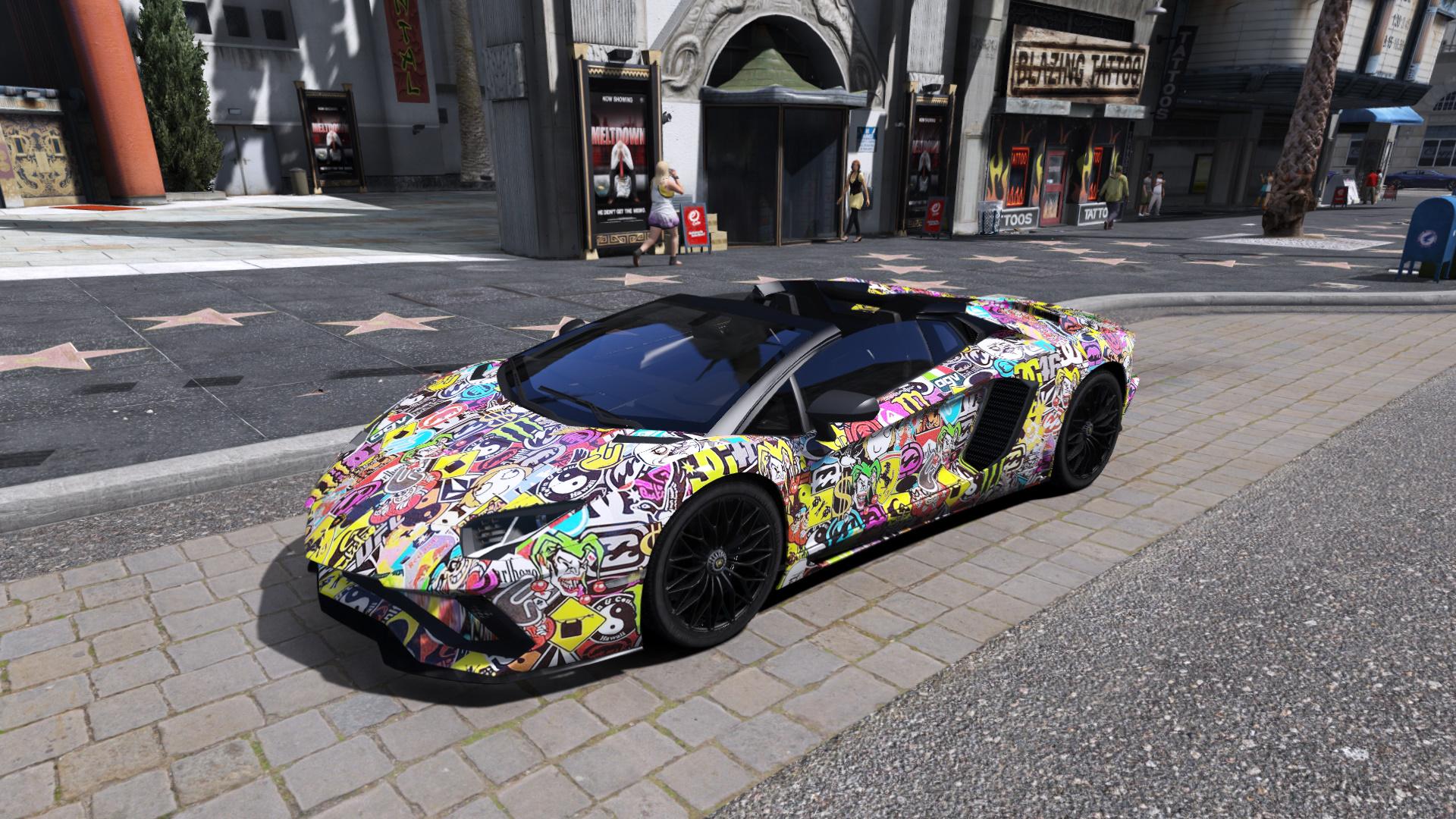 Racing Stickers Livery | Lamborghini Aventador S Roadster - GTA5-Mods.com