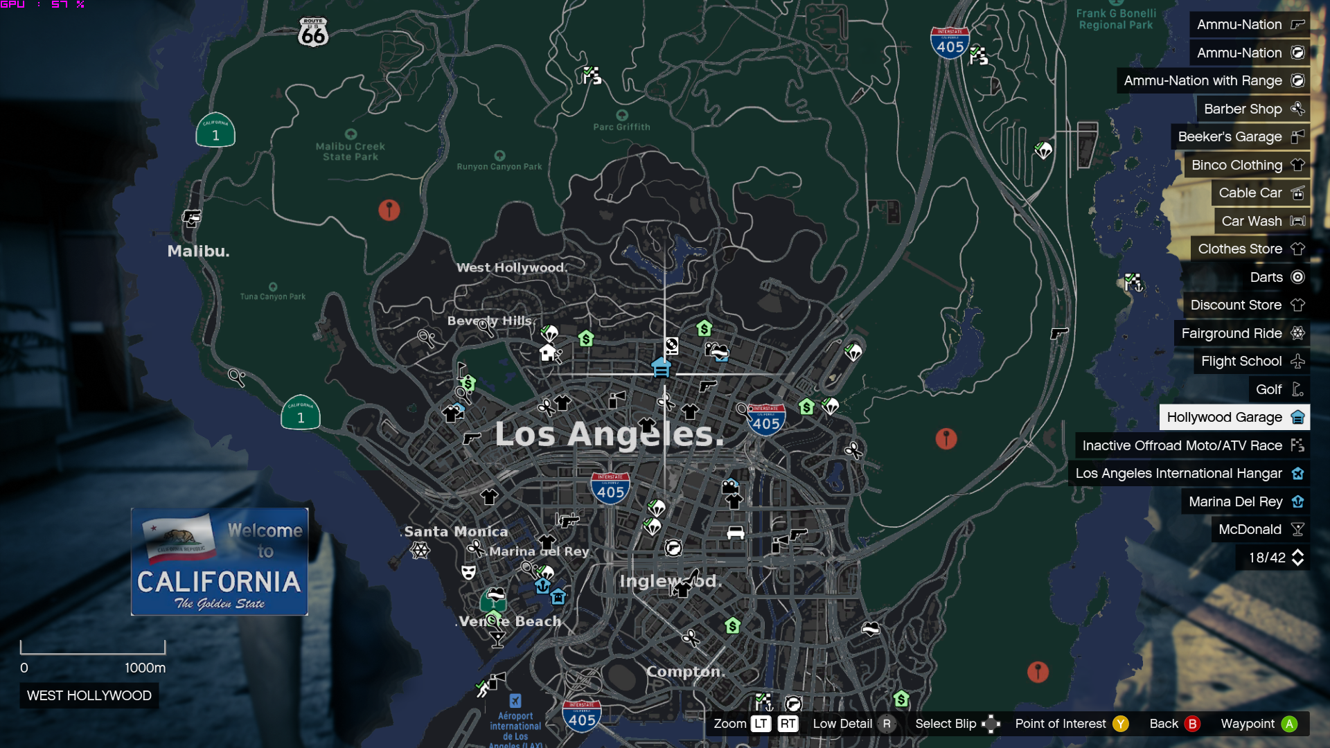 Real Los Angeles Pause menu Map (IOS Plans Style) + Lore-Friendly - GTA5 -Mods.com