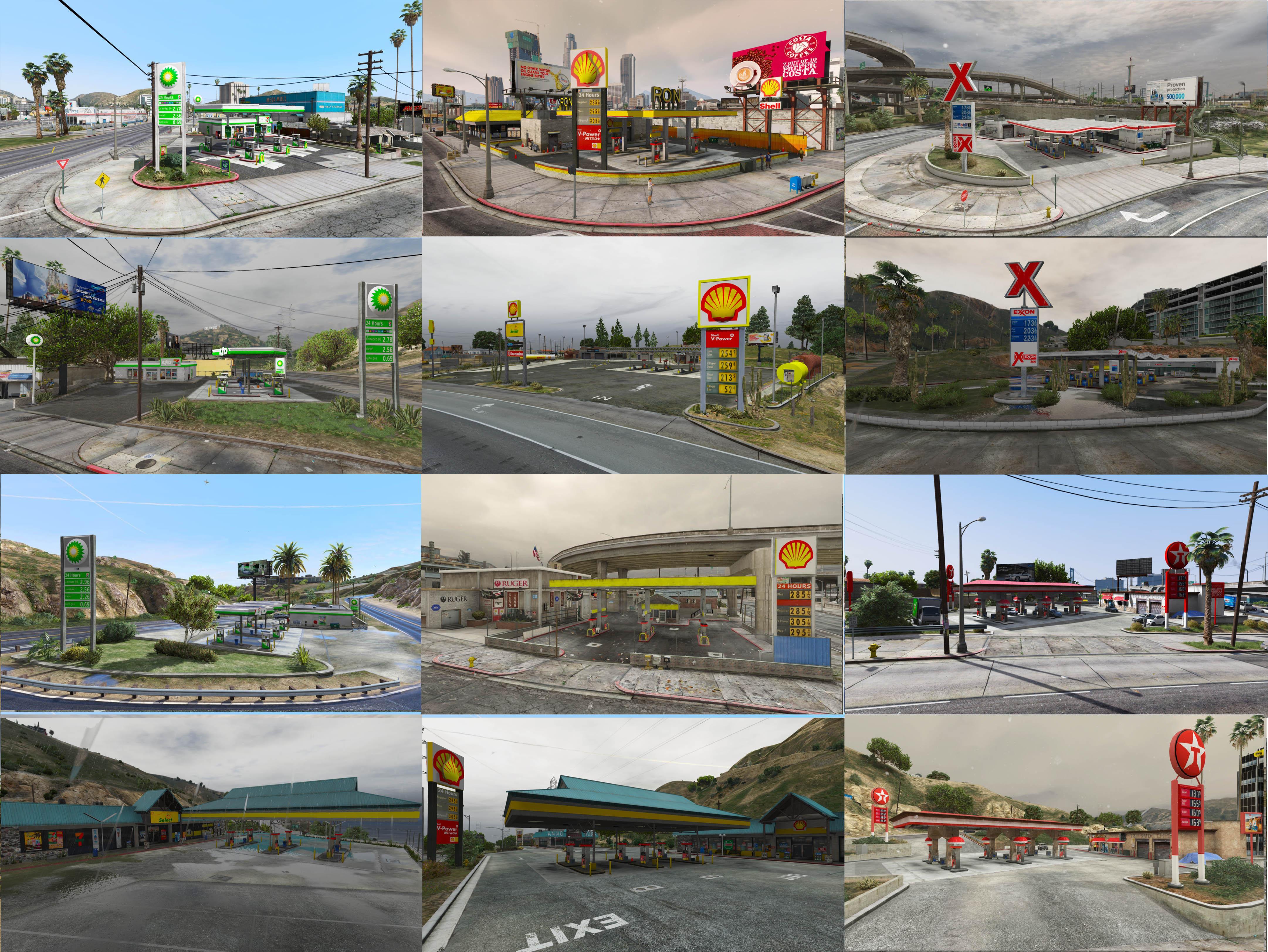 Real Petrol Stations GTA5 Mods com