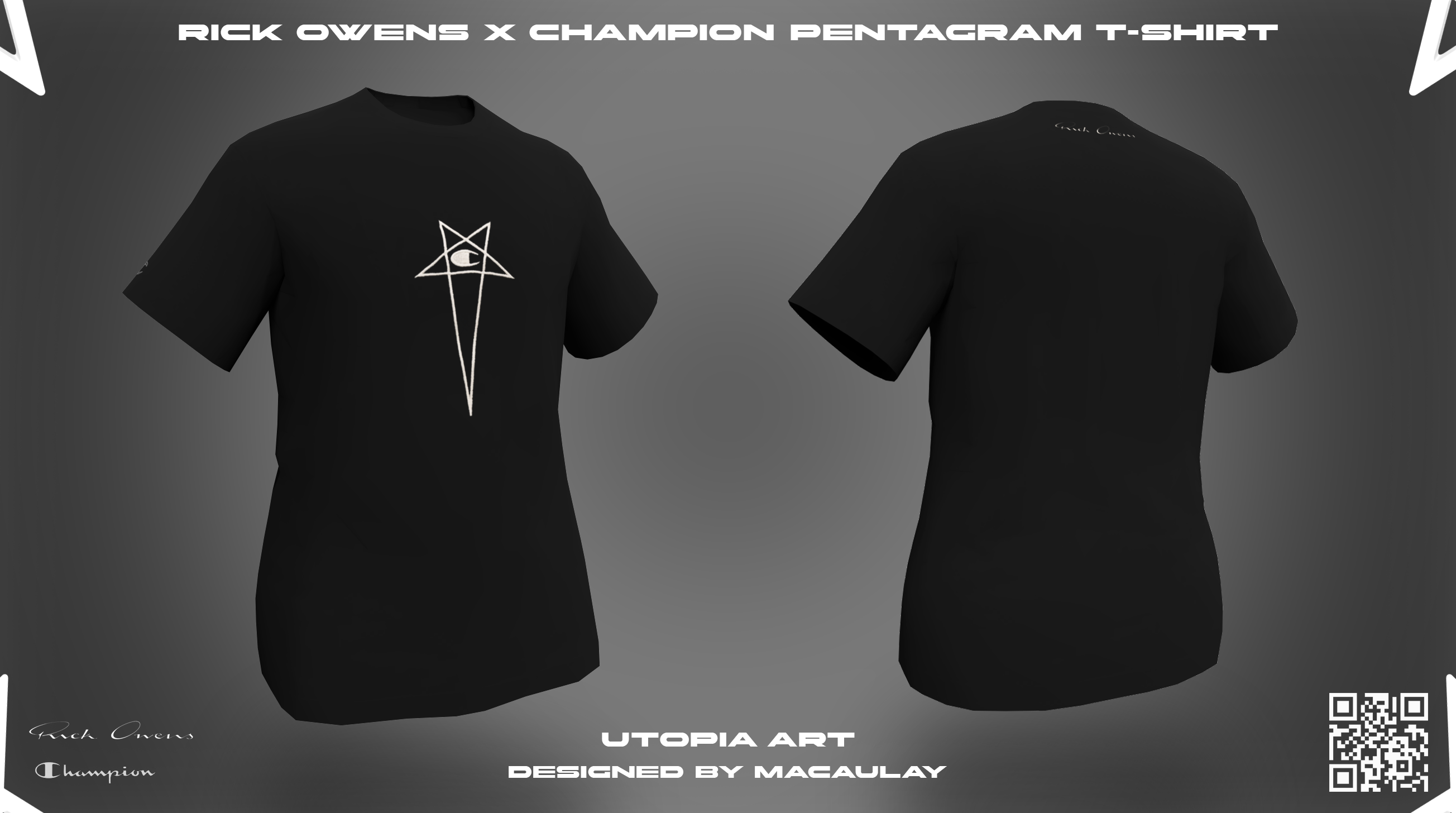 Rick Owens x Champion pentagram T-shirt | MP Male - GTA5-Mods.com