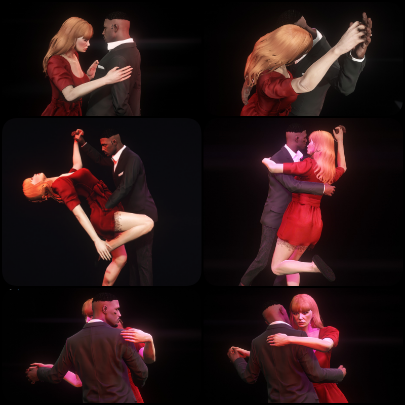 Enchanted Dance Poses for Michael 7 and Victoria 7 ⋆ Freebies Daz 3D