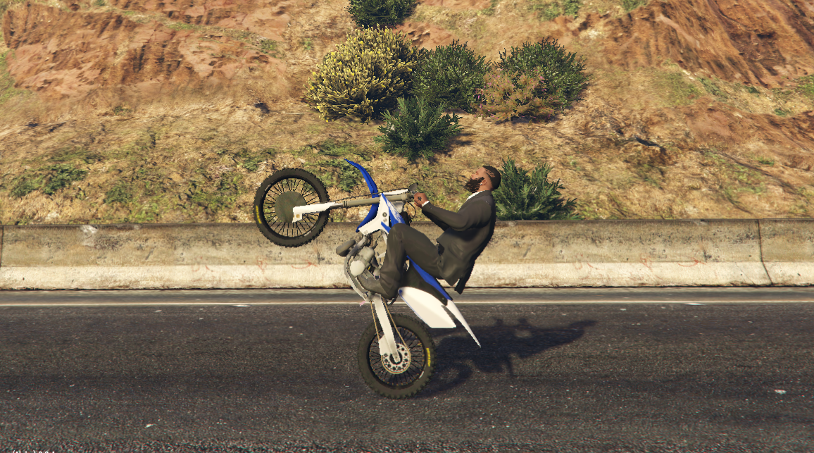 Motorcycle wheelie handling mod