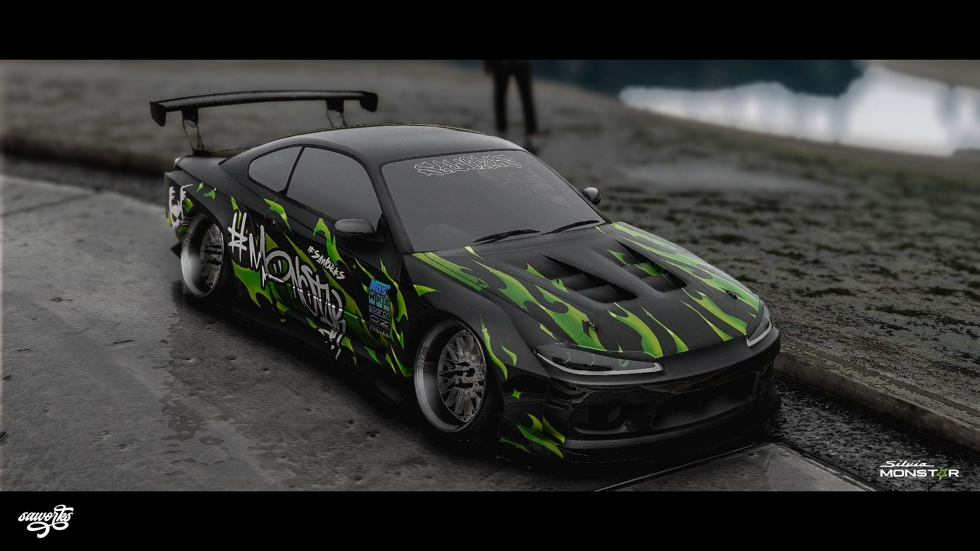 ''Monstar'' Nissan Silvia S15 Liveries [Livery | Template] - GTA5-Mods.com