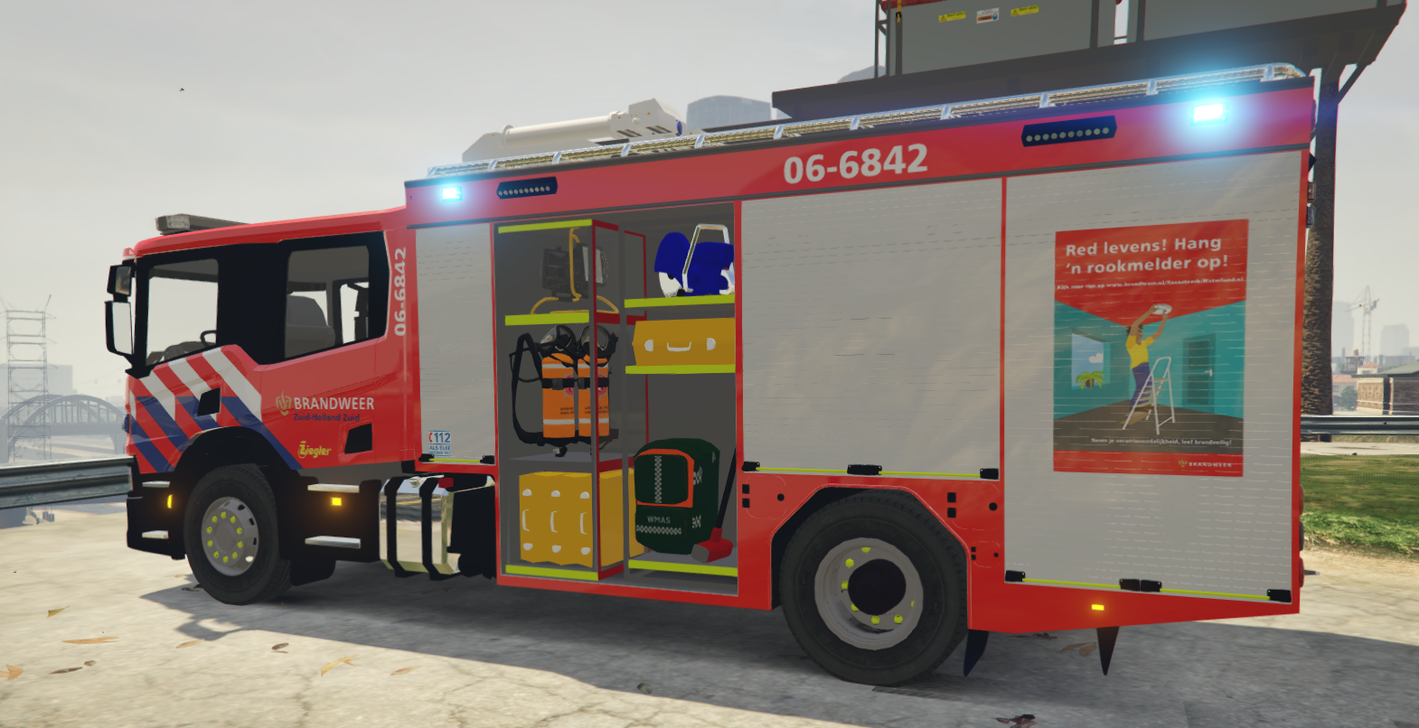 Scania Brandweer Ts Dutch Fire Brigade Els Replace Skin Gta5 8078