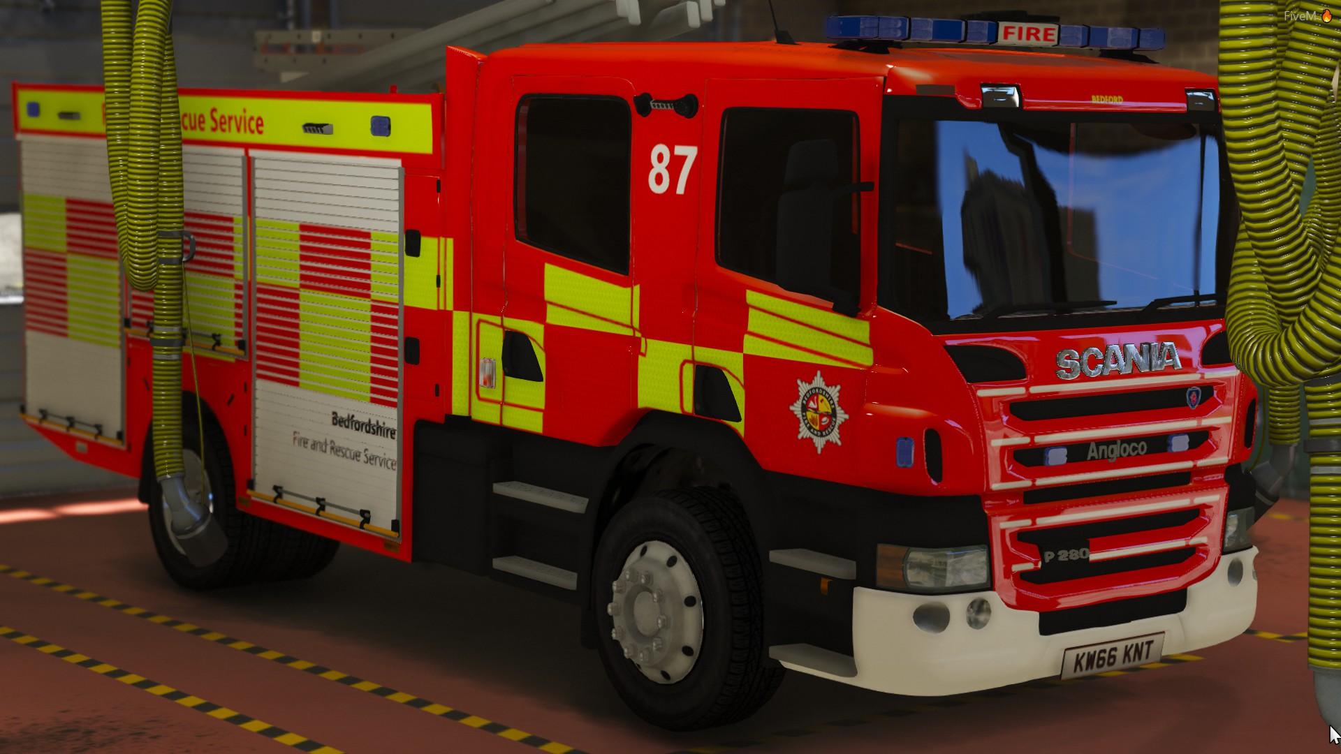 Scania P280 Bedforshire Fire And Rescue Appliance - Gta5-mods.com