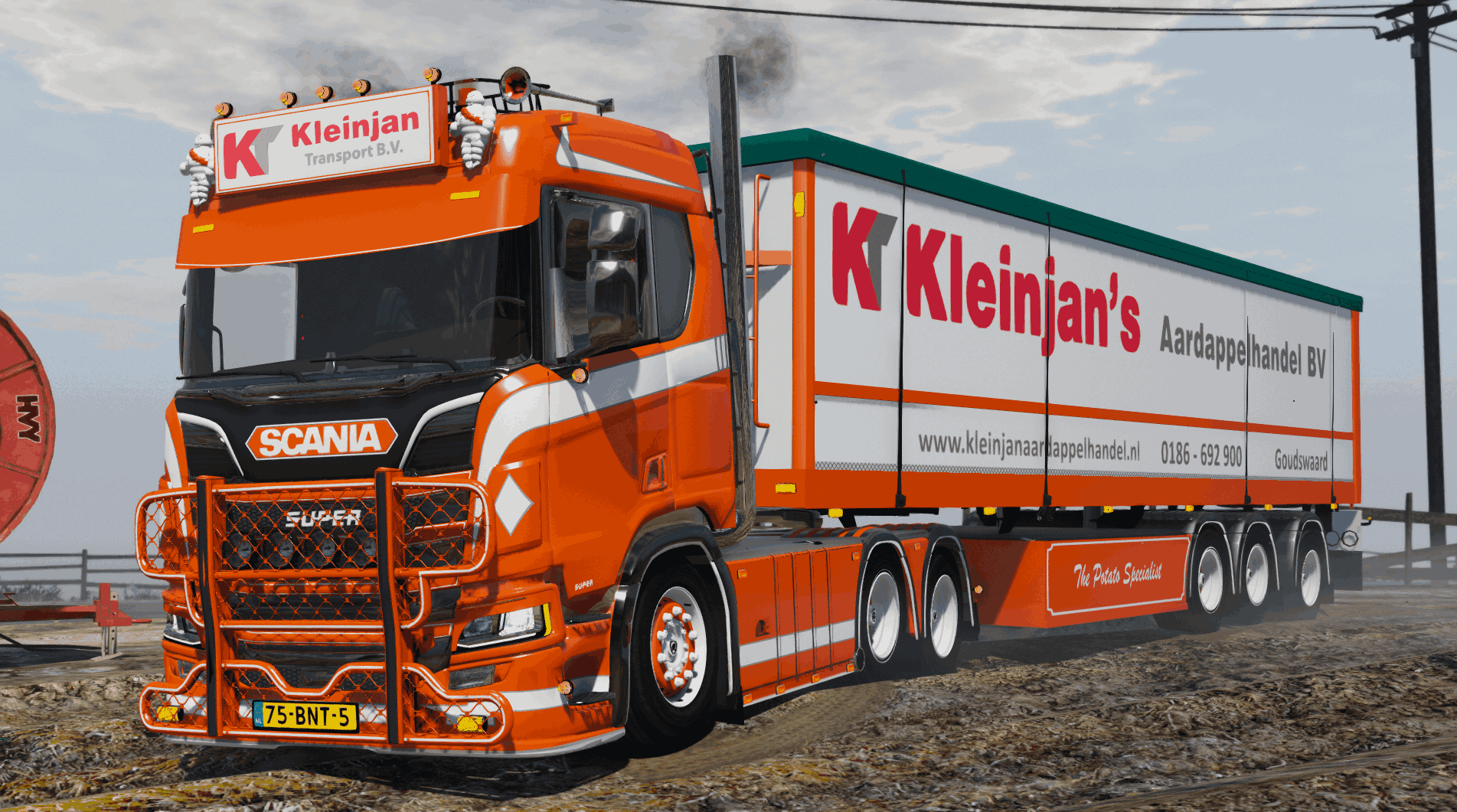 Scania R650 Kleinjan [Red Interior lights] - GTA5-Mods.com