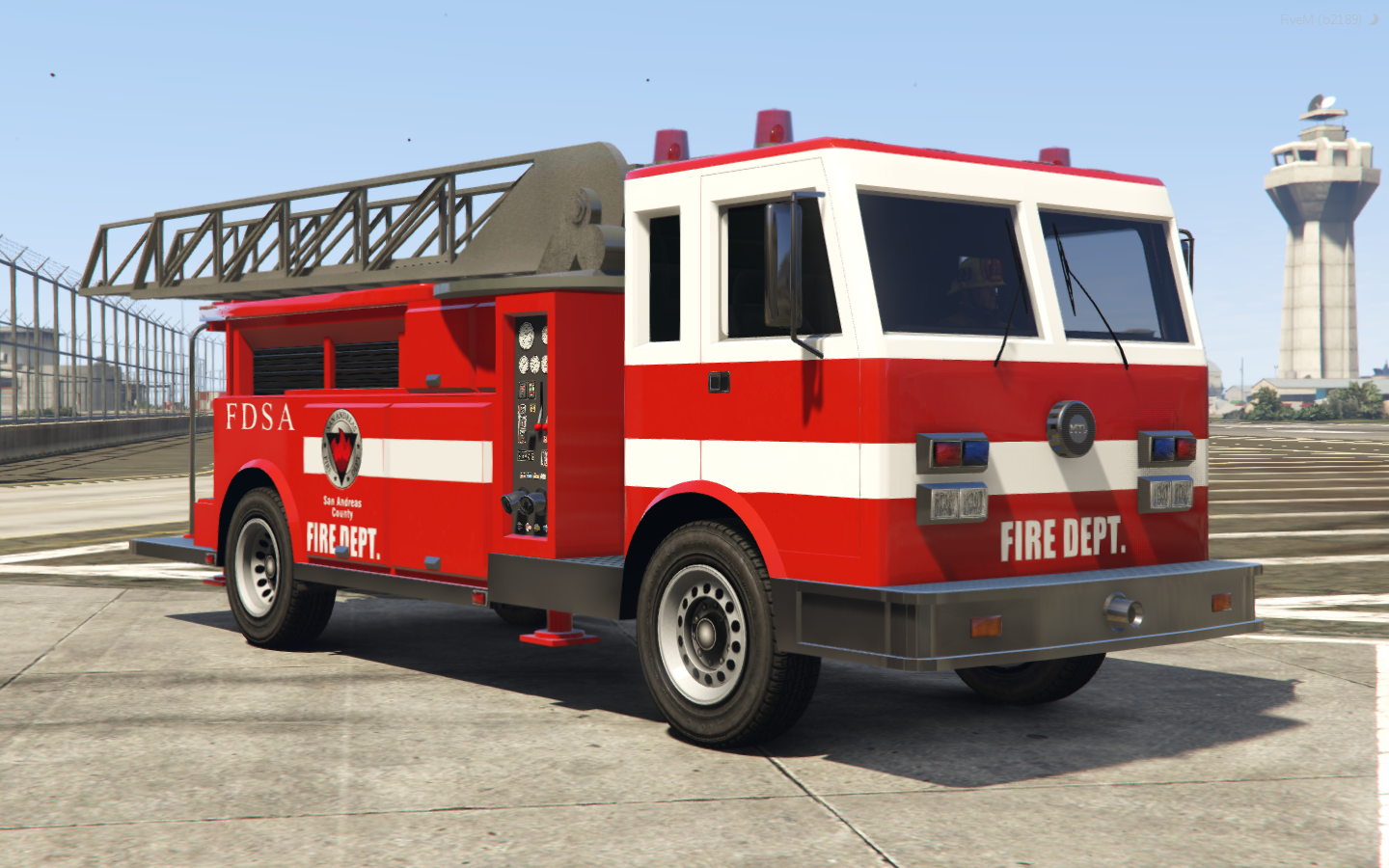 The SF firetruck (former FIRELA) from Gta San Andreas converted to GTAV, st...