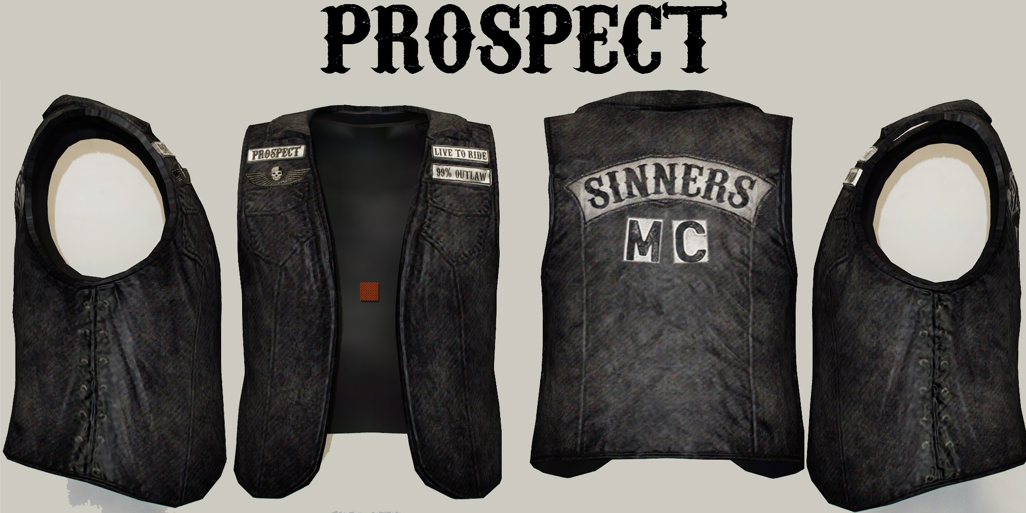 gerningsmanden butik Destruktiv SINNERS MC Vests for MP Male - GTA5-Mods.com