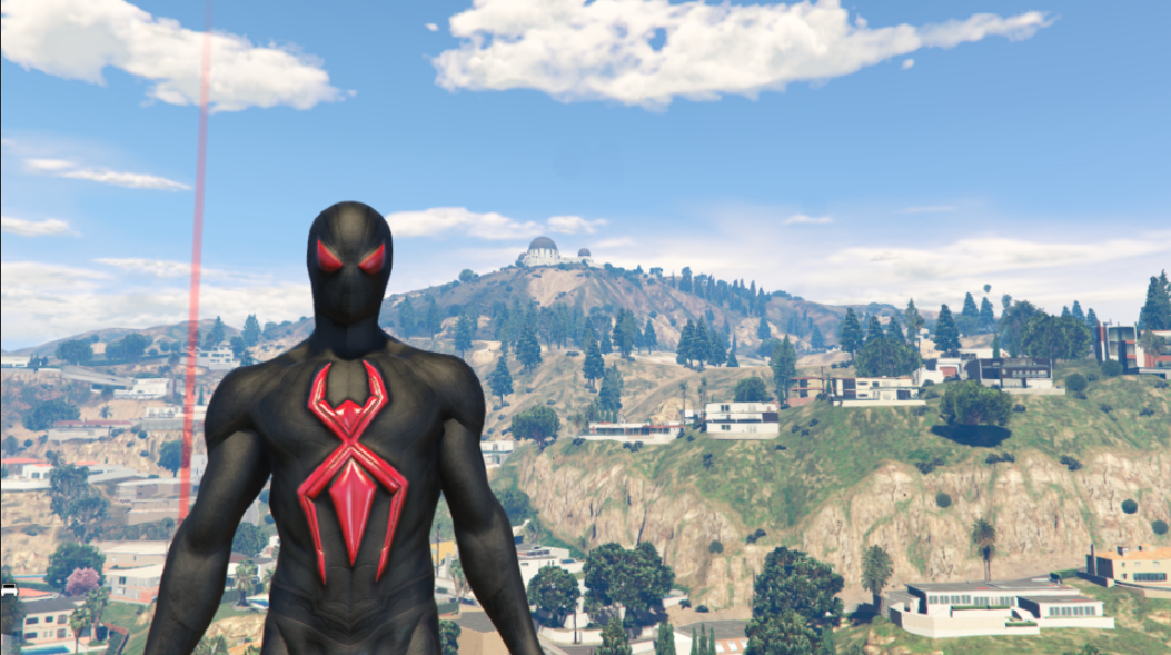 Spiderman Dark Suit Ped] - GTA5-Mods.com