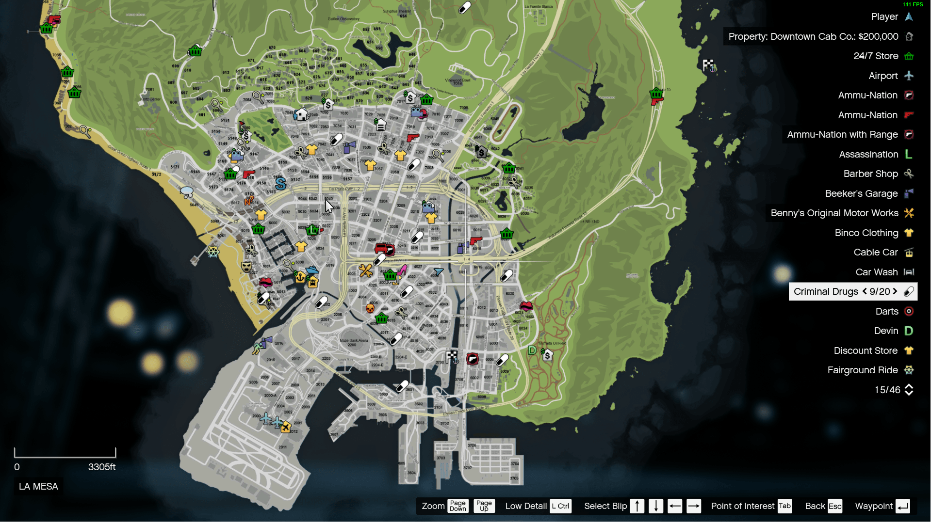 gta v fivem postal codes interactive map