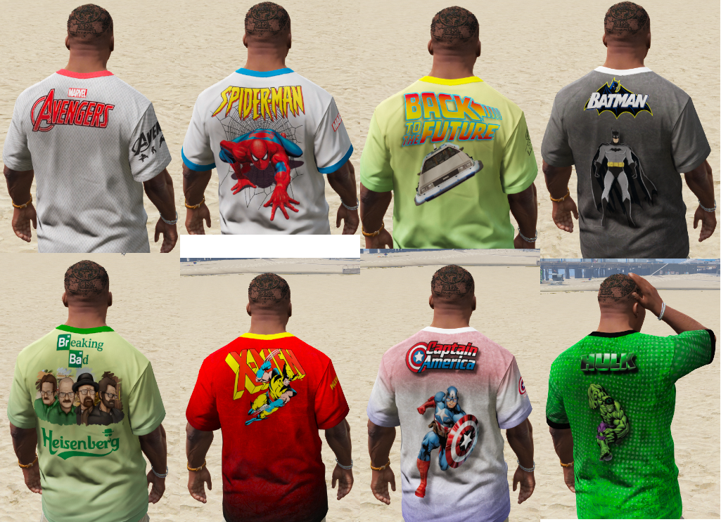 Superheroes T-shirts & more. - GTA5-Mods.com