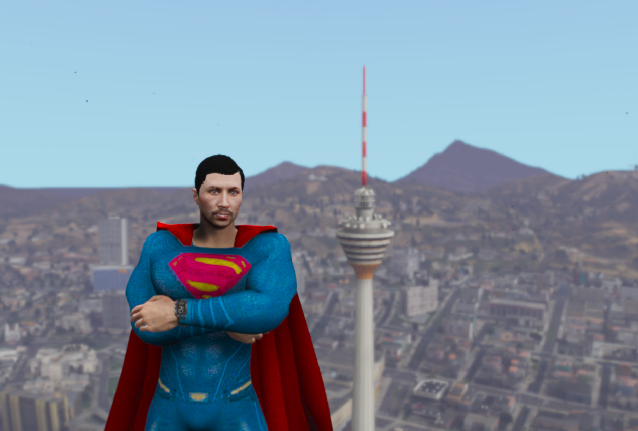 Superman costume for Male MP Ped 
