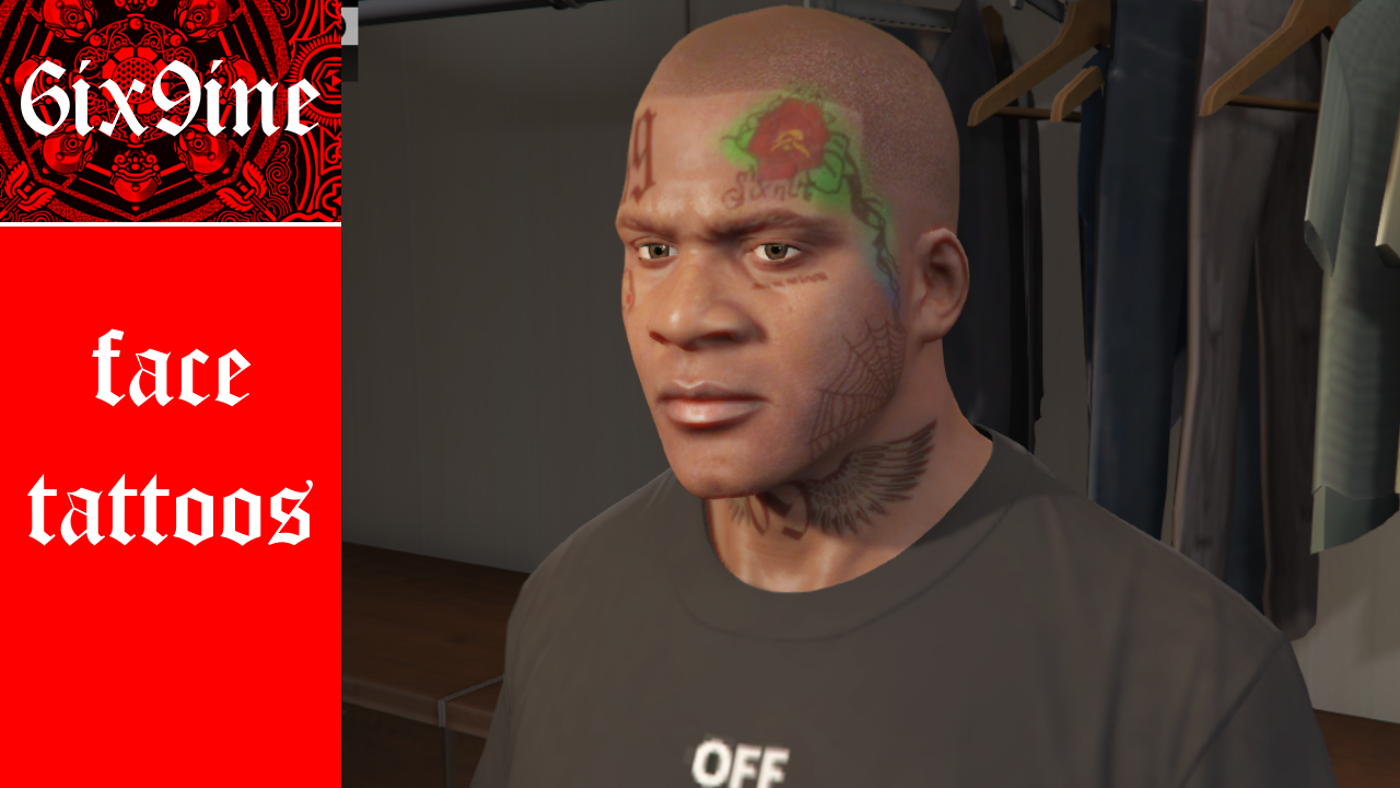 Tekashi 6ix9ine Face Tattoos For Franklin And White Franklin