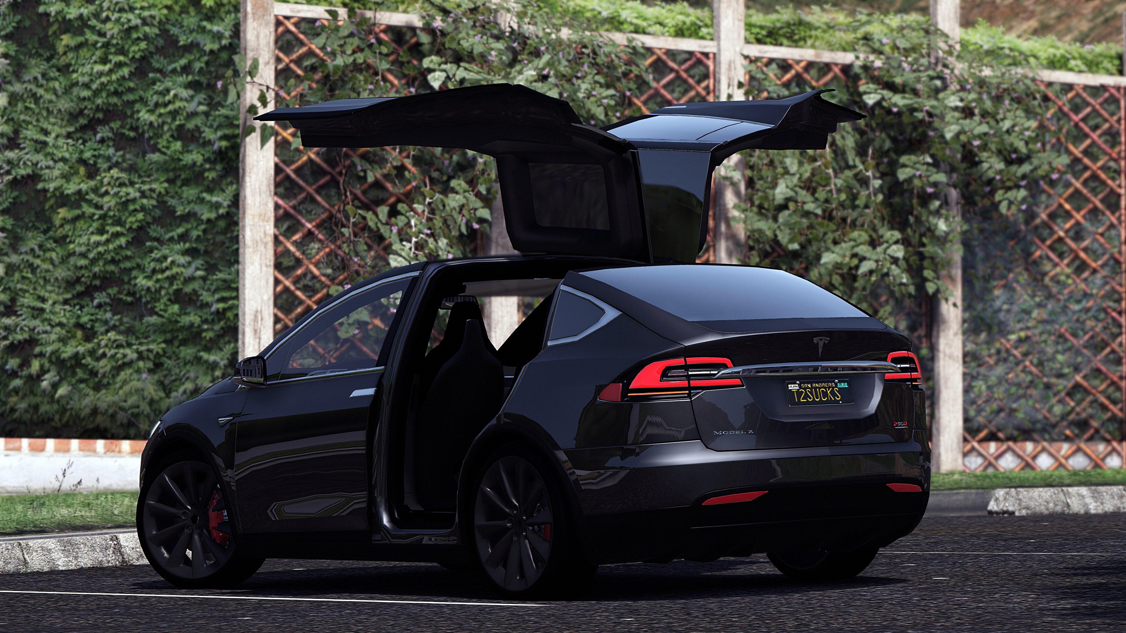 Gta 5 tesla model x addon (120) фото