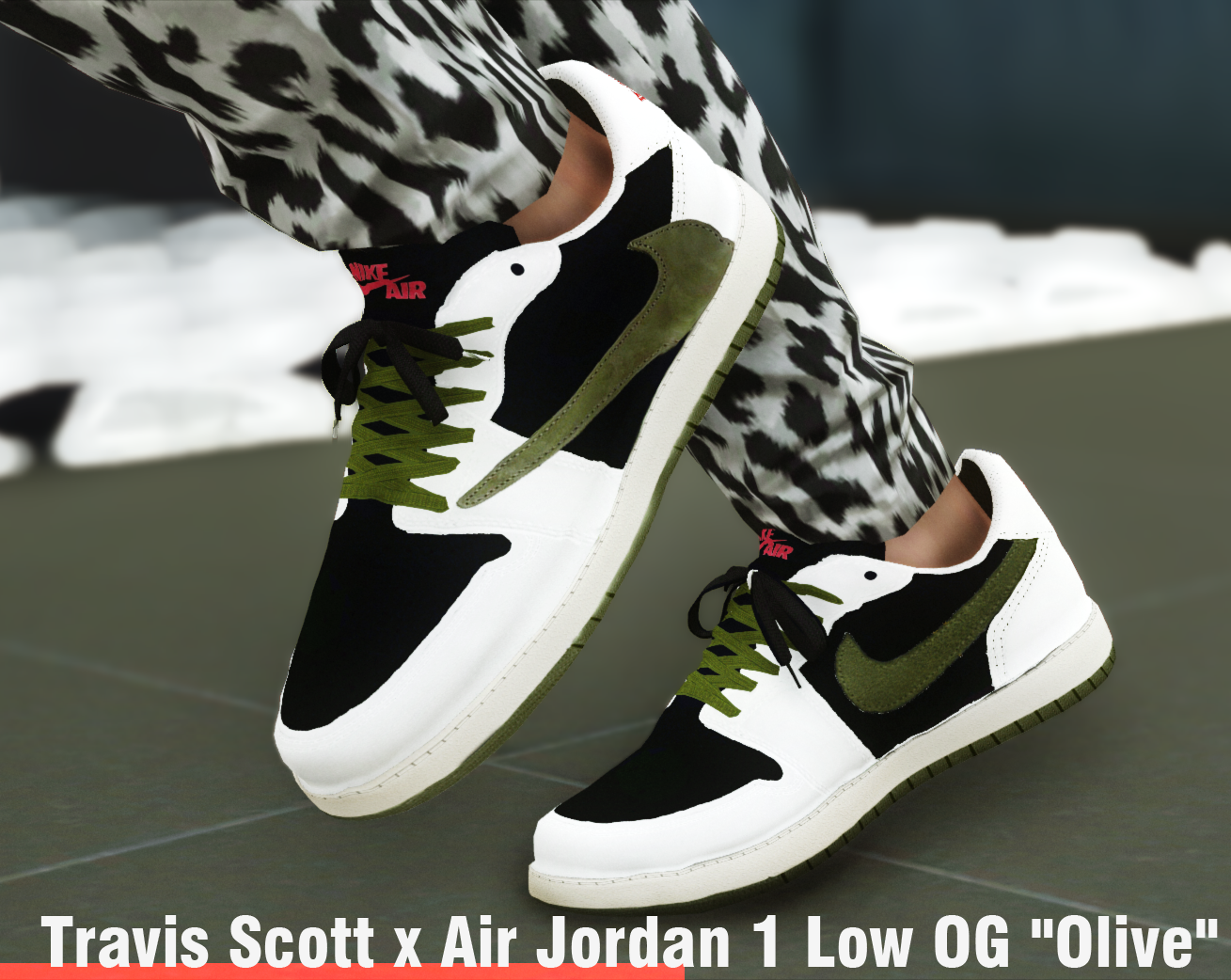 Travis Scott X Air Jordan 1 Low Og Olive Gta5