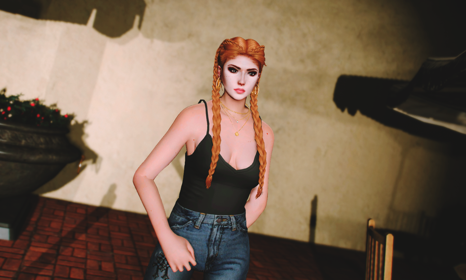 Two Braids Hairstyle For Mp Female Gta Mods Com