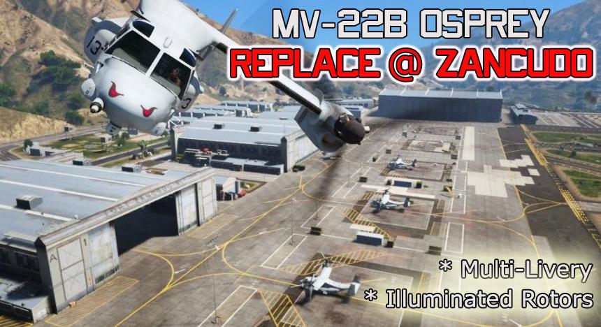 USMC MV-22B Osprey [Replace] (8 liveries / Illum. Rotors) - GTA5-Mods.com