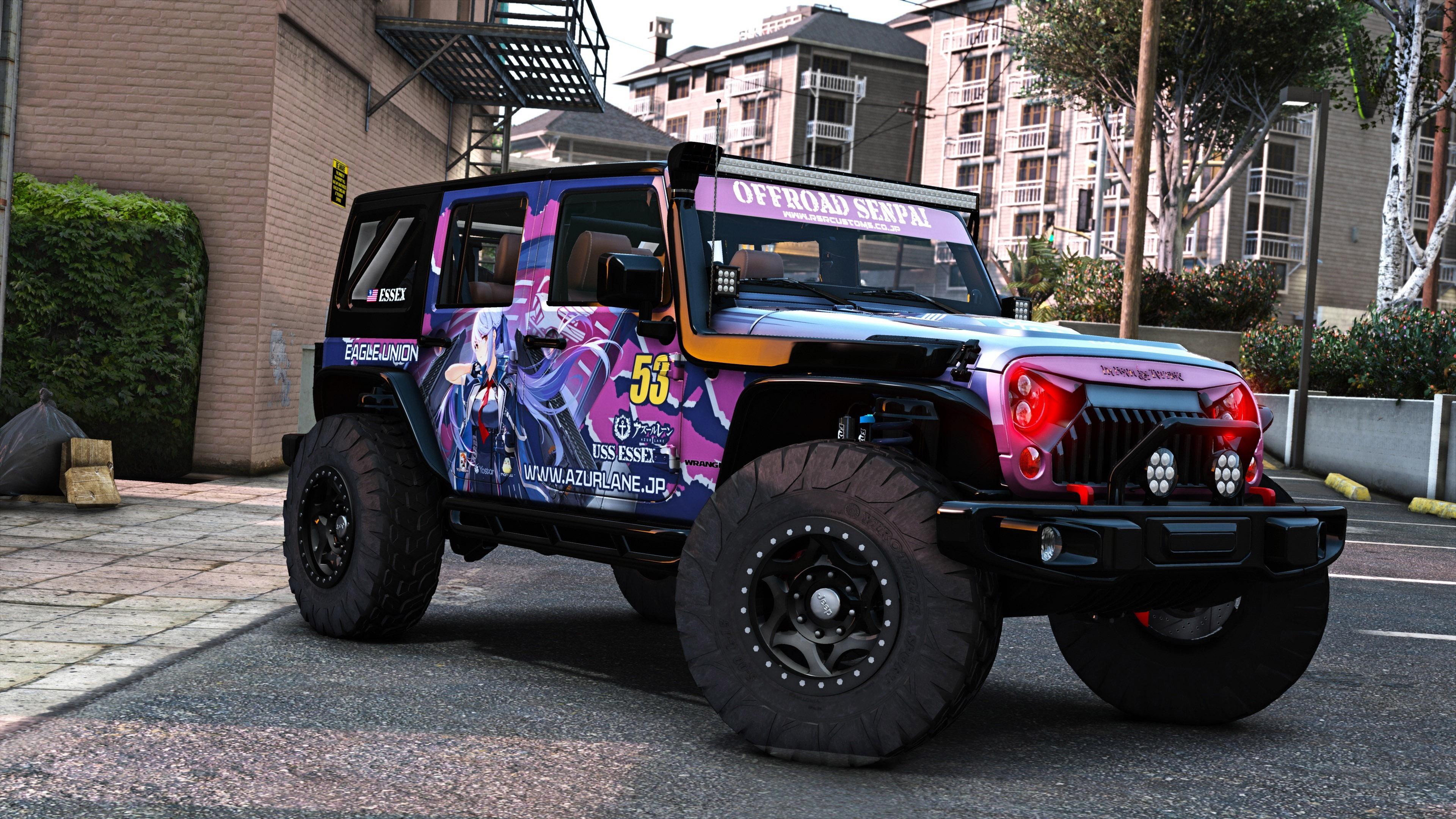 Jeep Wrangler Rubicon | itasha USS Essex Azur lane Paintjob - GTA5-Mods.com