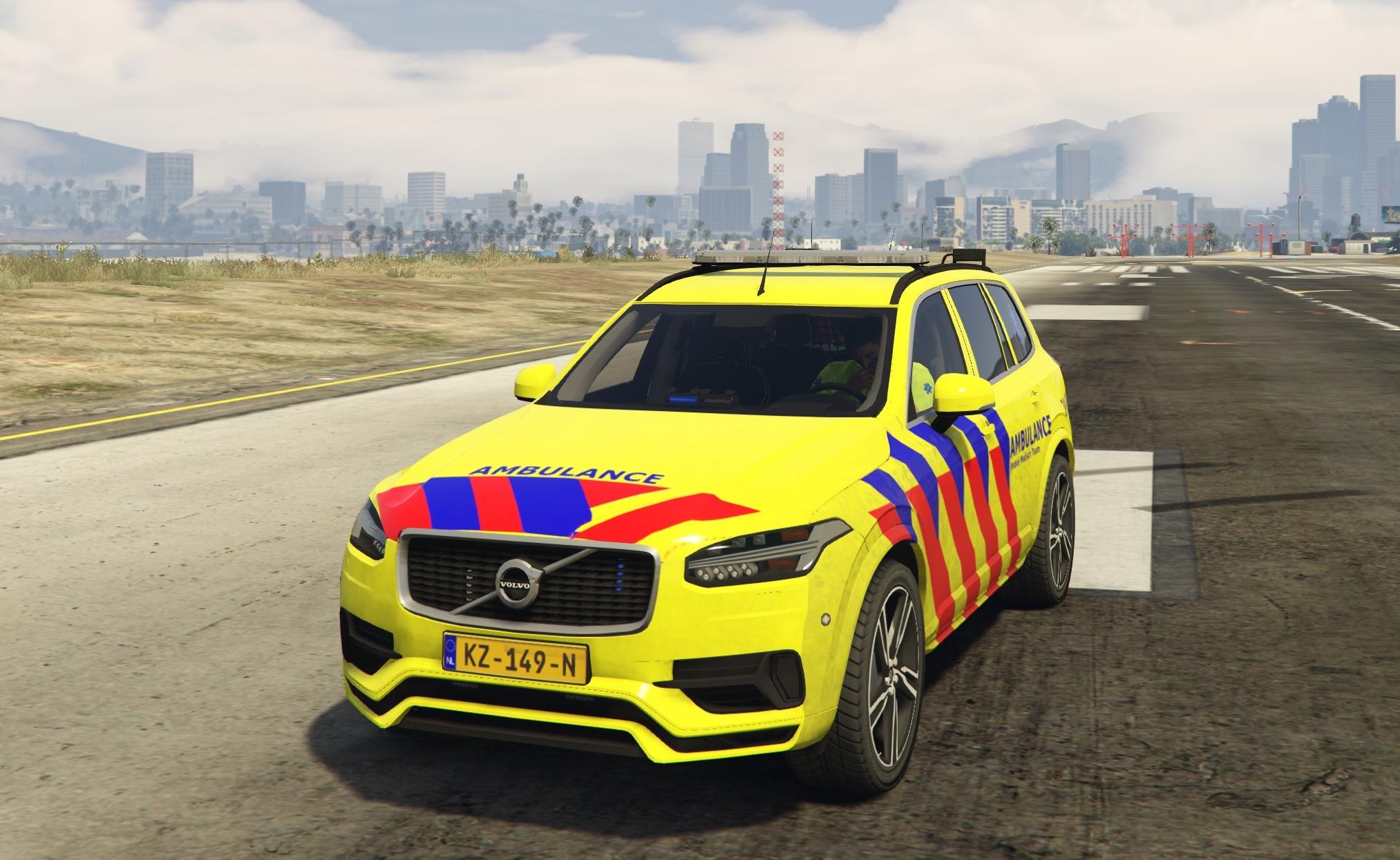 Volvo Xc90 Mmt Skin Dutch Ambulance Replace Gta5