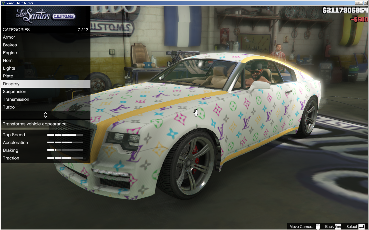 gta louis vuitton car