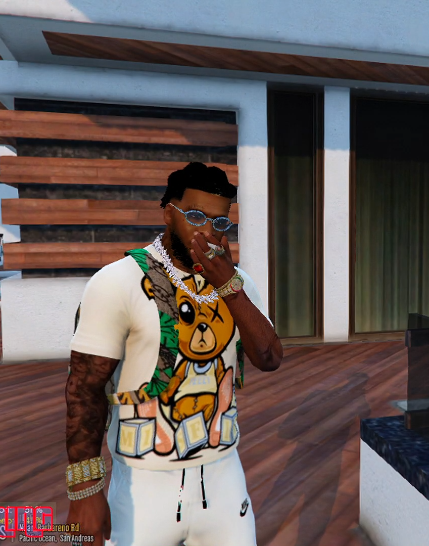 Yeezy Bear shirt for Franklin - GTA5-Mods.com