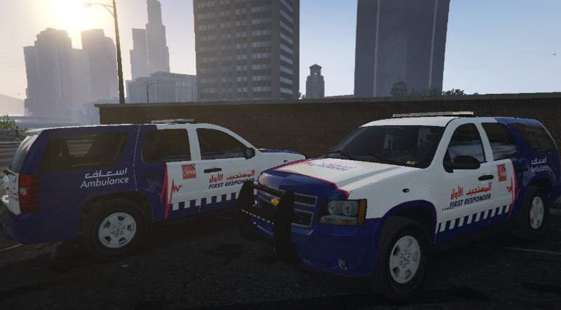 [4K] 2013 Tahoe Dubai Ambulance First Responder Texture - GTA5-Mods.com