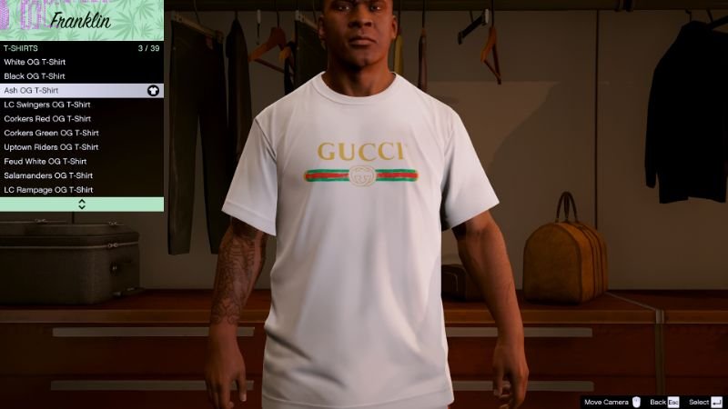 Classic White Gucci Tee for Franklin - GTA5-Mods.com