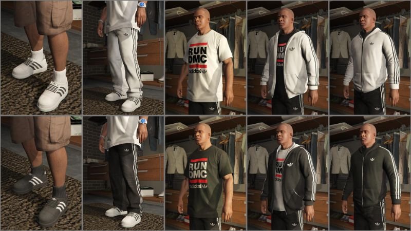 Franklin - Pack Clothes - Run DMC / Adidas - GTA5-Mods.com