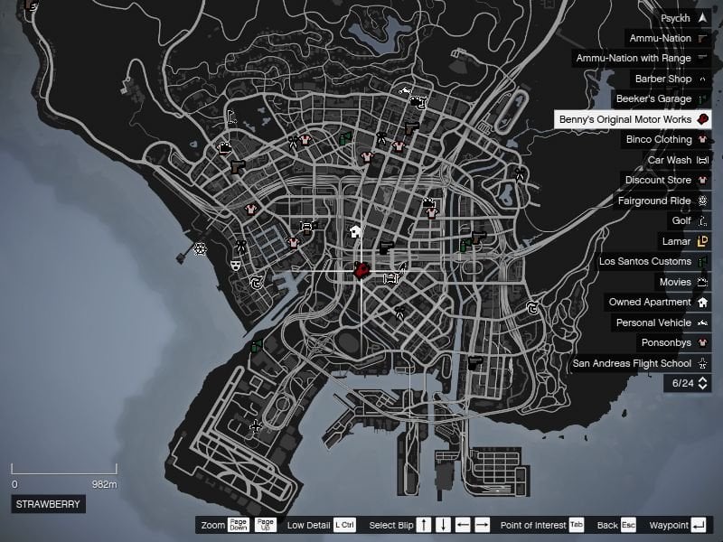 Recreated the San Andreas map with modern Los Santos (GTA V map