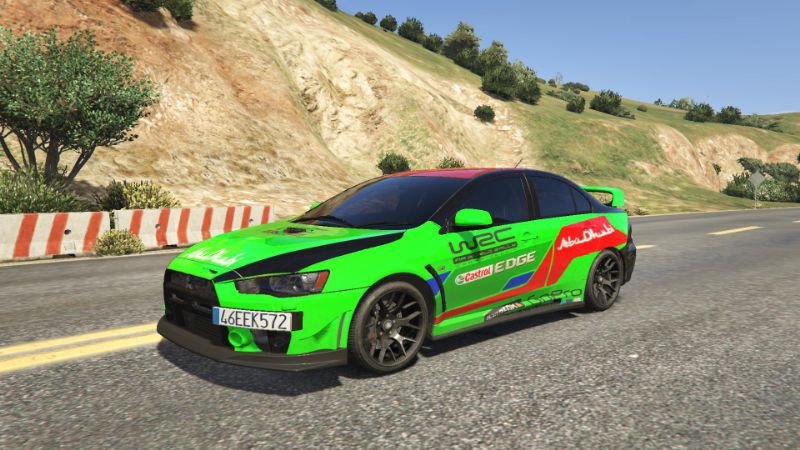 Mitsubishi Evo WRC Abu Dhabi PaintJob - GTA5-Mods.com