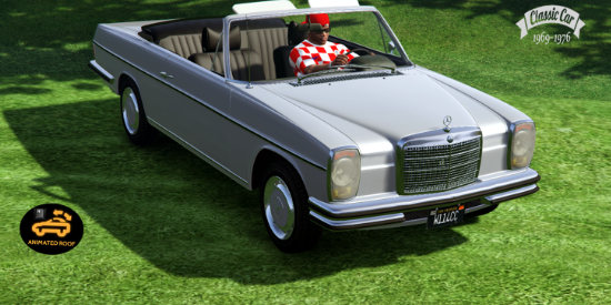 Mercedes-Benz W114 cabrio [Add-On | Roof Animation | LODs]