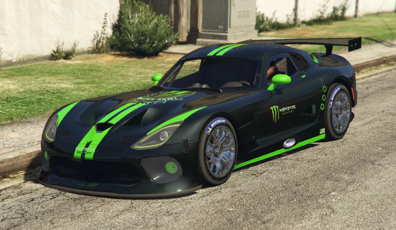 13 Srt Viper Gts R Monster Energy Texture Gta5 Mods Com