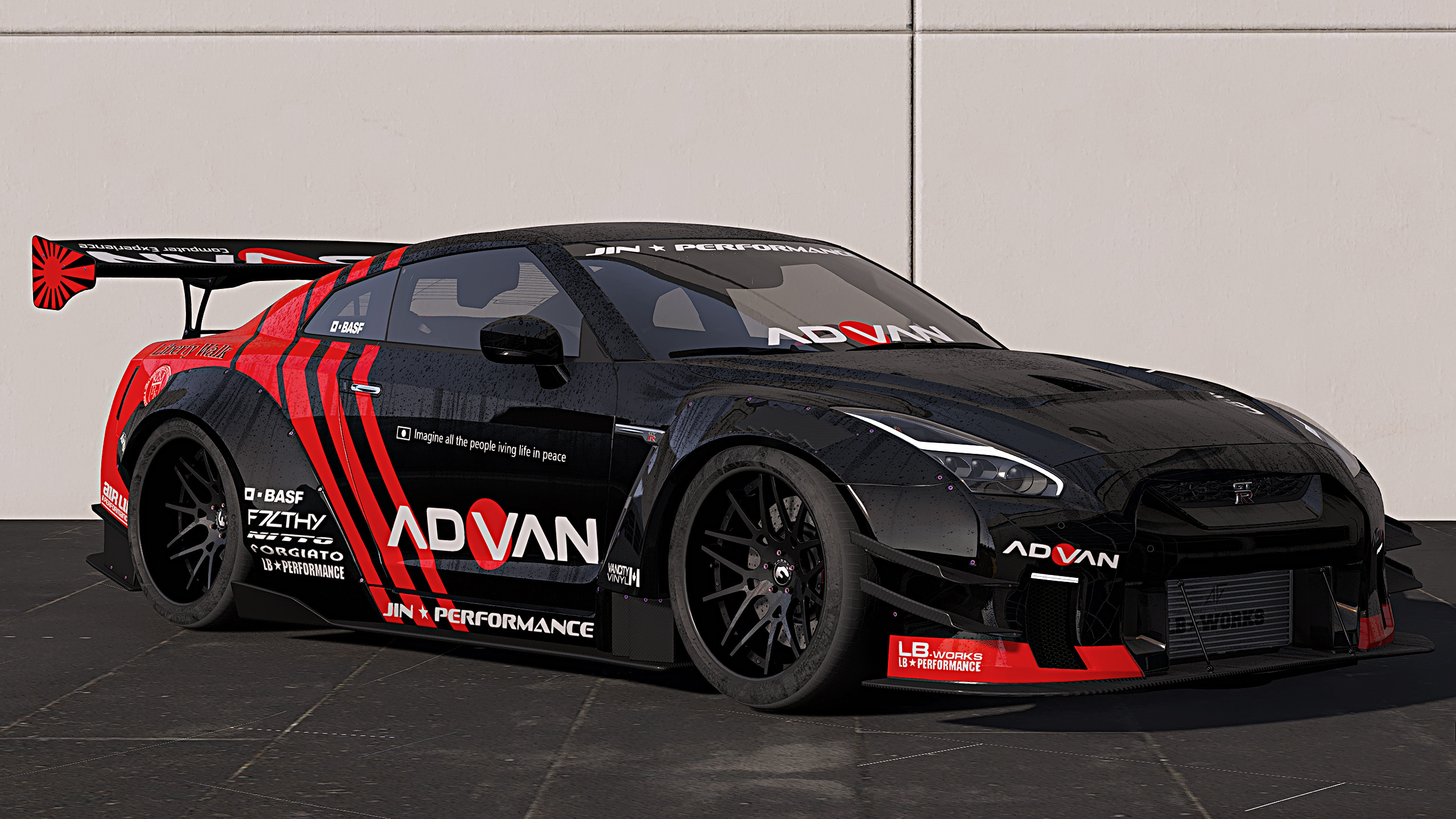 [2019 Nissan GT-R Liberty walk LB Performance]ADVAN livery - GTA5-Mods.com