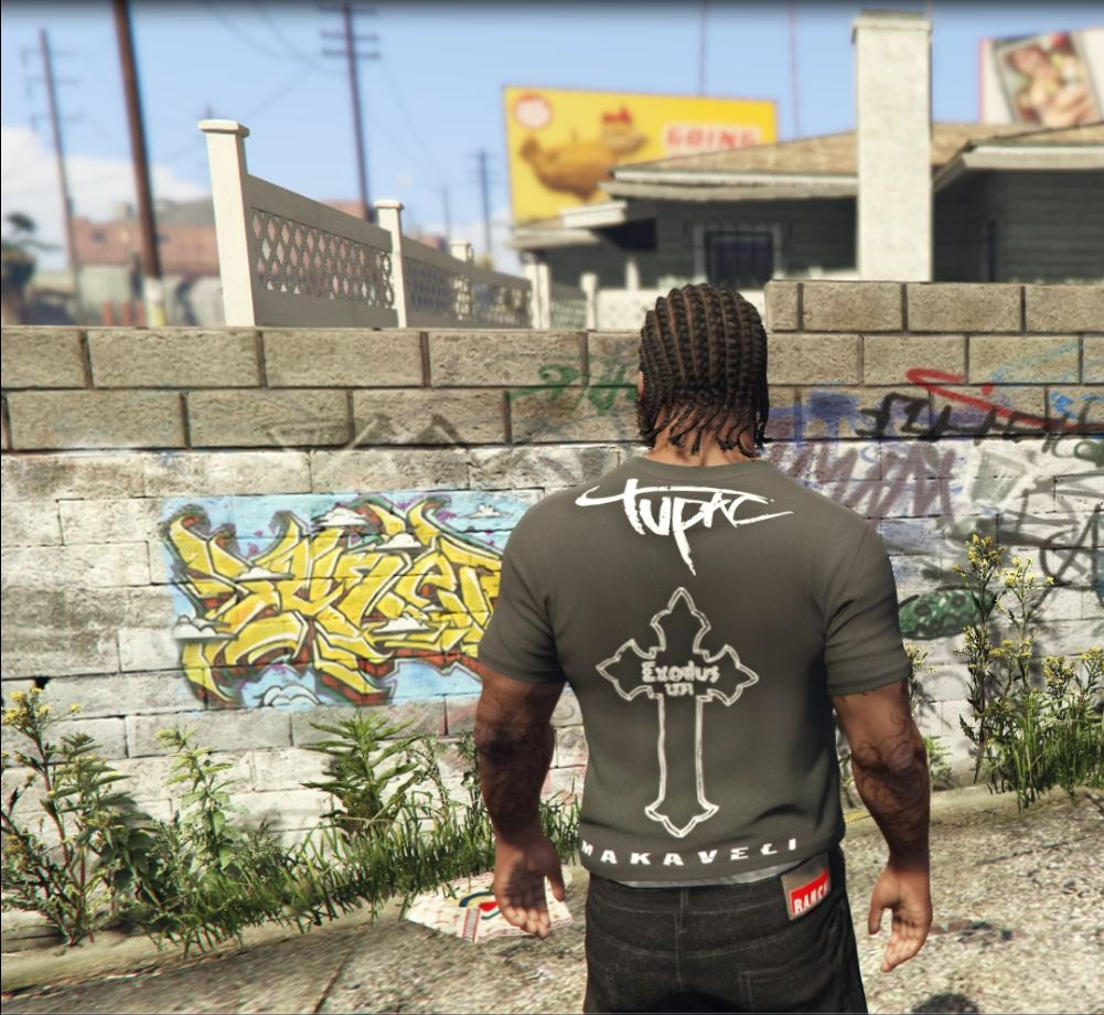 2pac Thug Life T-shirt for Franklin - GTA5-Mods.com