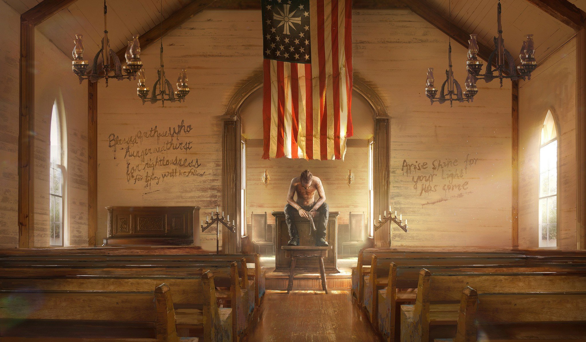 4K Loading screens and music theme from the game Far Cry 5 