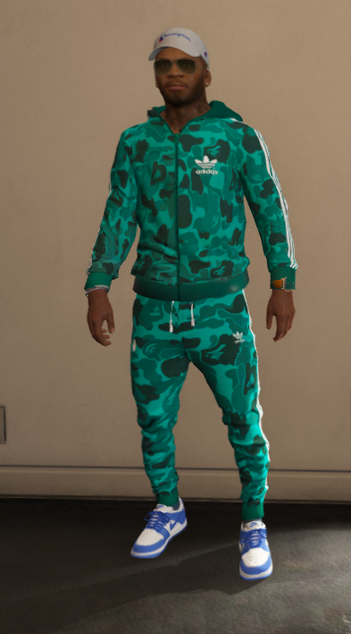 camo adidas jumpsuit