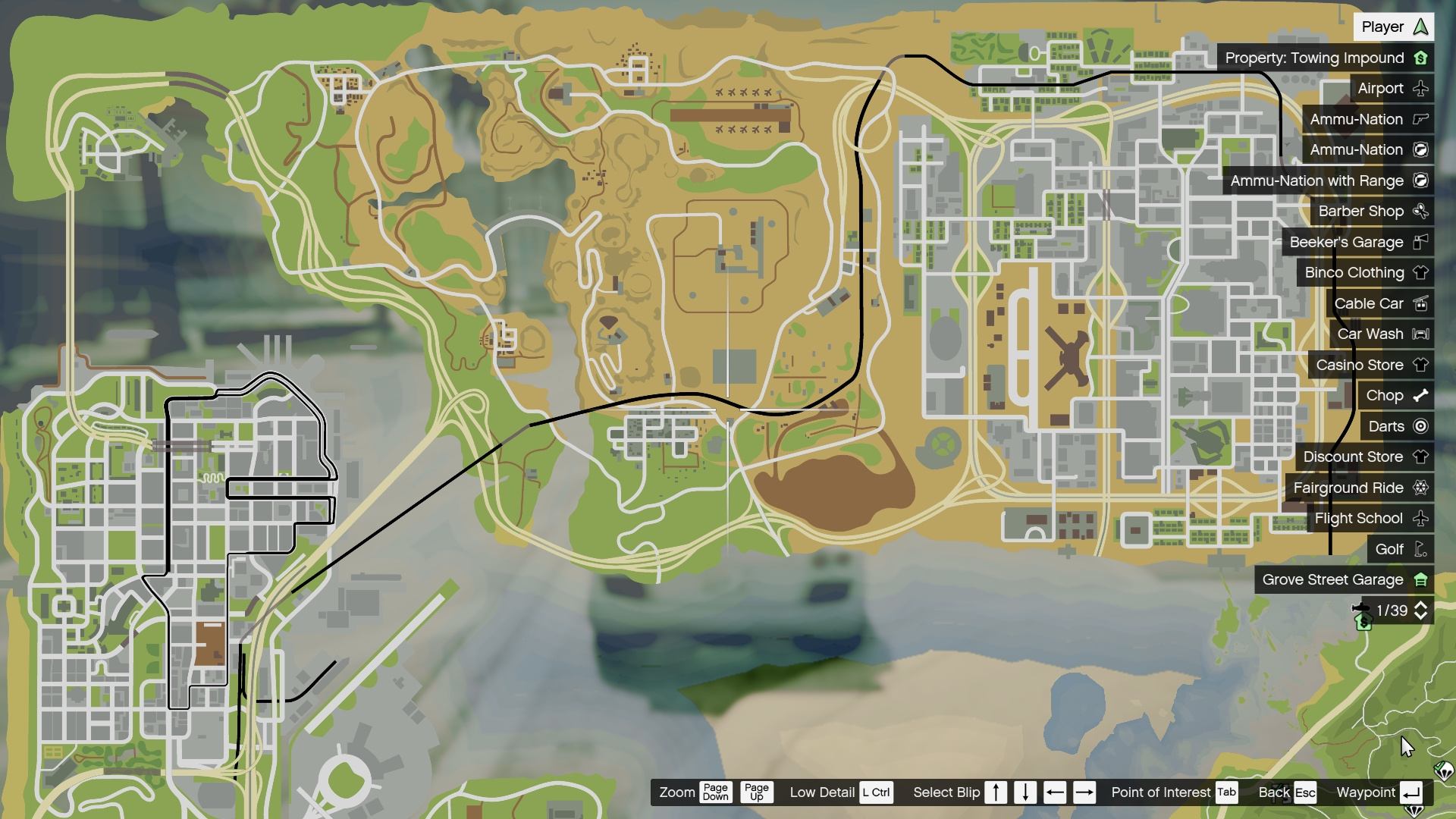 gta san andreas map with place names