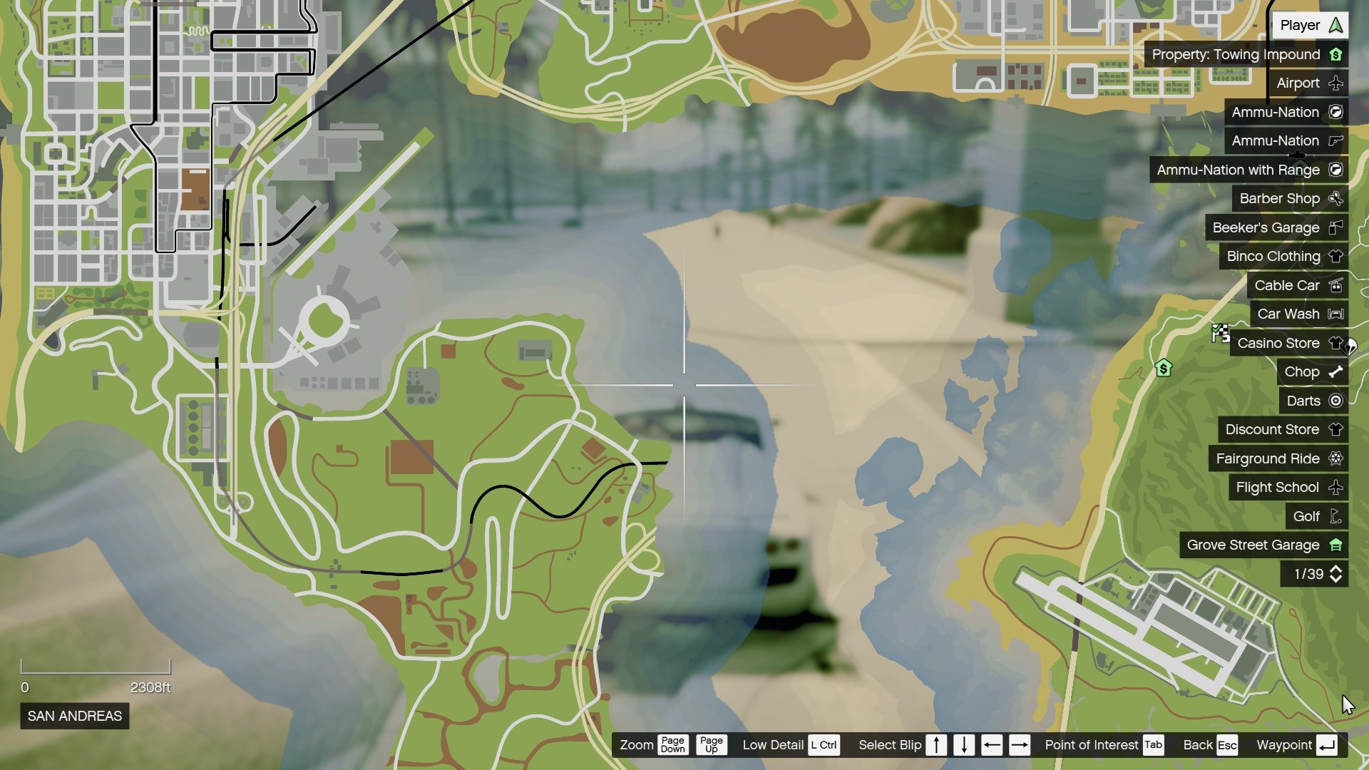 Recreated the San Andreas map with modern Los Santos (GTA V map