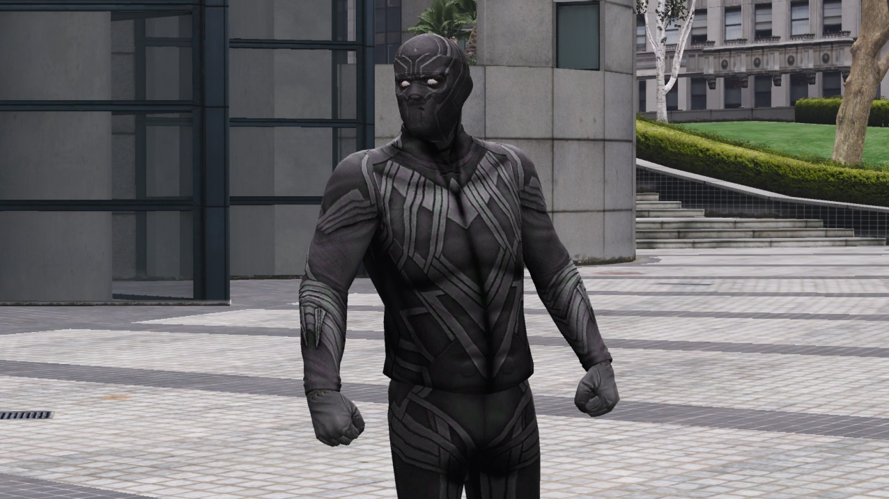 Download Skin Mod Gta V ™Black Panther Suit™ ~ Ctar.SxS 