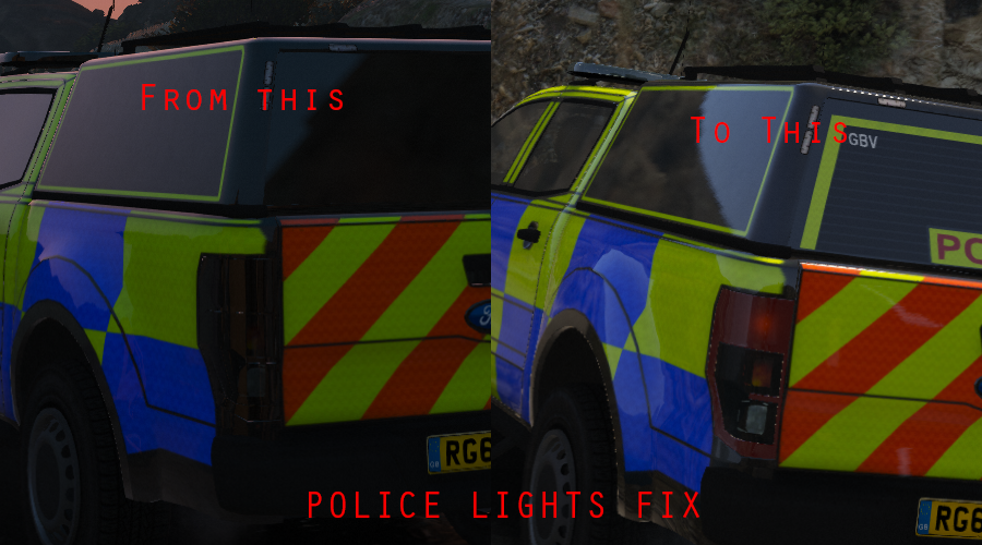 Intakt hval flyde Black Police Lights Fix (for replaced vehicles) - GTA5-Mods.com