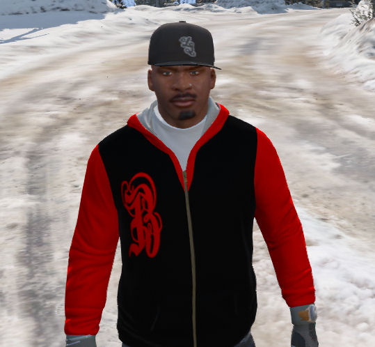 Blood Gang Jacket for Franklin - GTA5-Mods.com