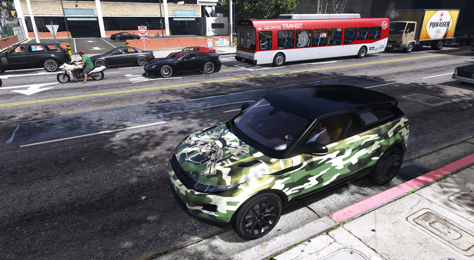 Camouflage Skull Livery For Range Rover Evoque 2 Versions Gta5 Mods Com