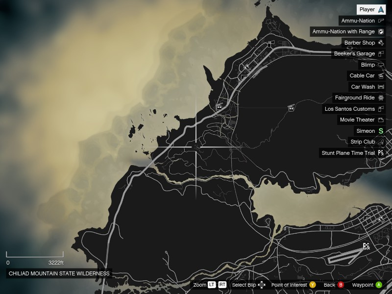 Chiliad on the map in Gta 5