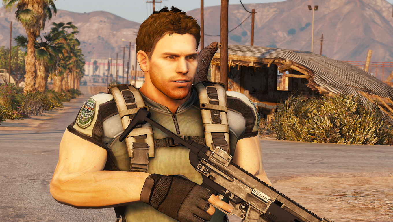 Chris Redfield - Resident Evil 5 - MEGA PACK OUTFITS [Add-On Ped