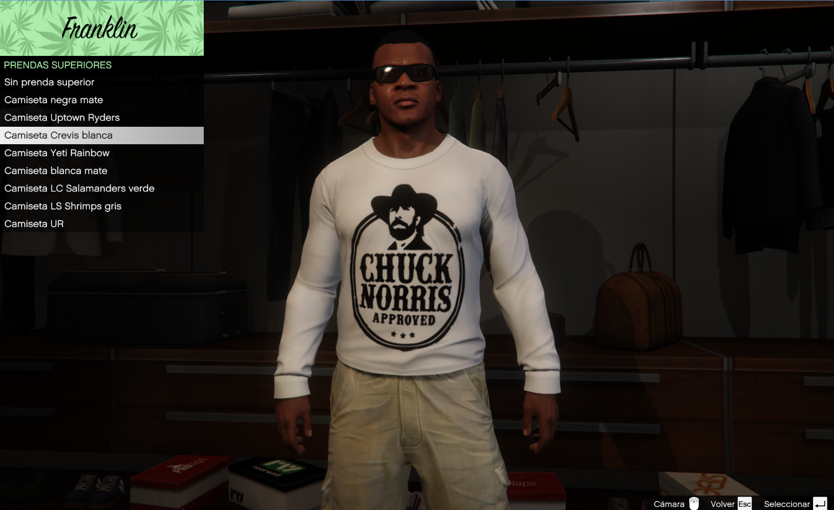 Chuck Norris Approved Shirt for Franklin - GTA5-Mods.com