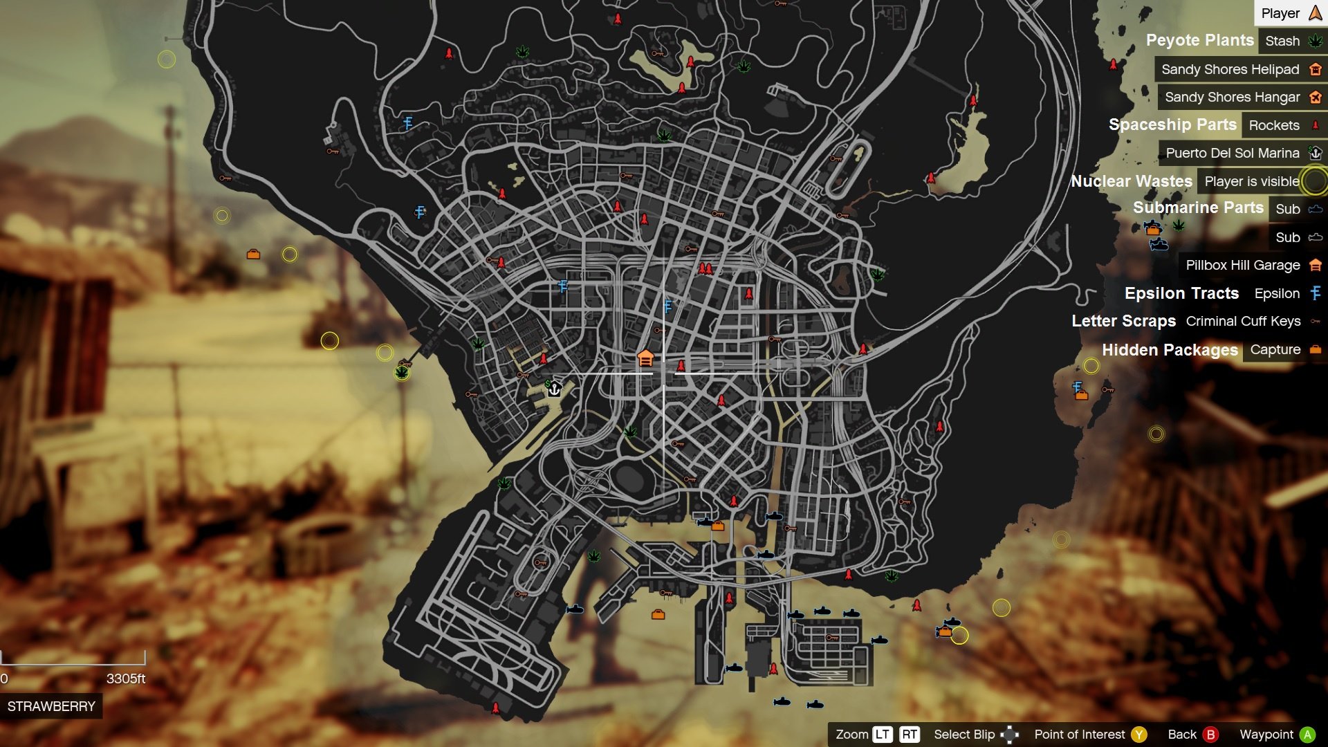 Collectibles on Map 