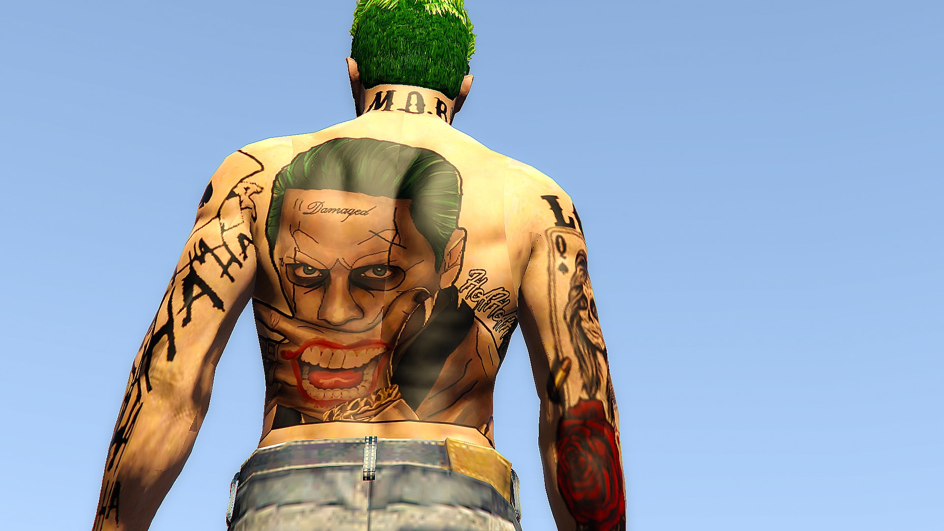 Custom Suicide Squad JOKER Art Tattoo For MP Male Back - GTA5-Mods.com