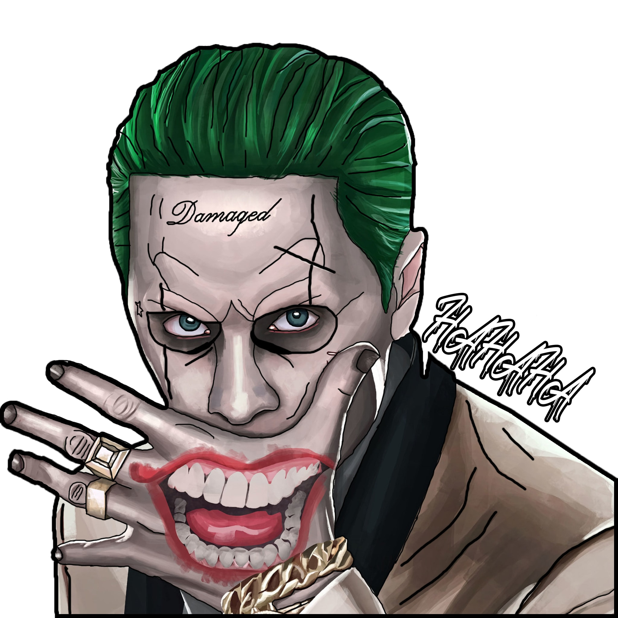 Suicide Squad Joker Tattoo Kit - PartyBell.com